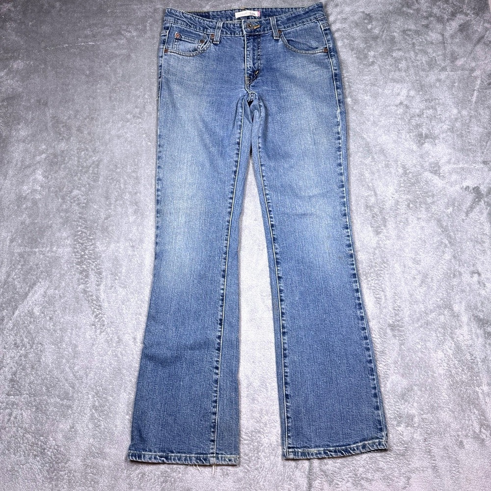 Levi's 518 Super Low Bootcut Jeans Juniors 9M Blue Denim Y2K Flare